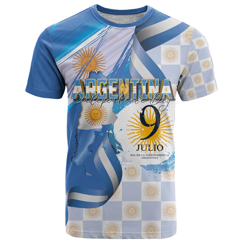 Argentina Independence Day T Shirt - Día de la Independencia Brush and Grunge Style