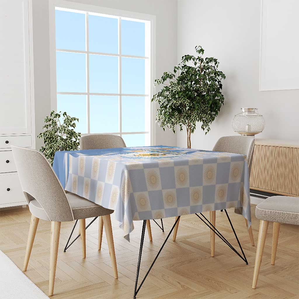 Argentina Independence Day Tablecloth - Día de la Independencia Brush and Grunge Style