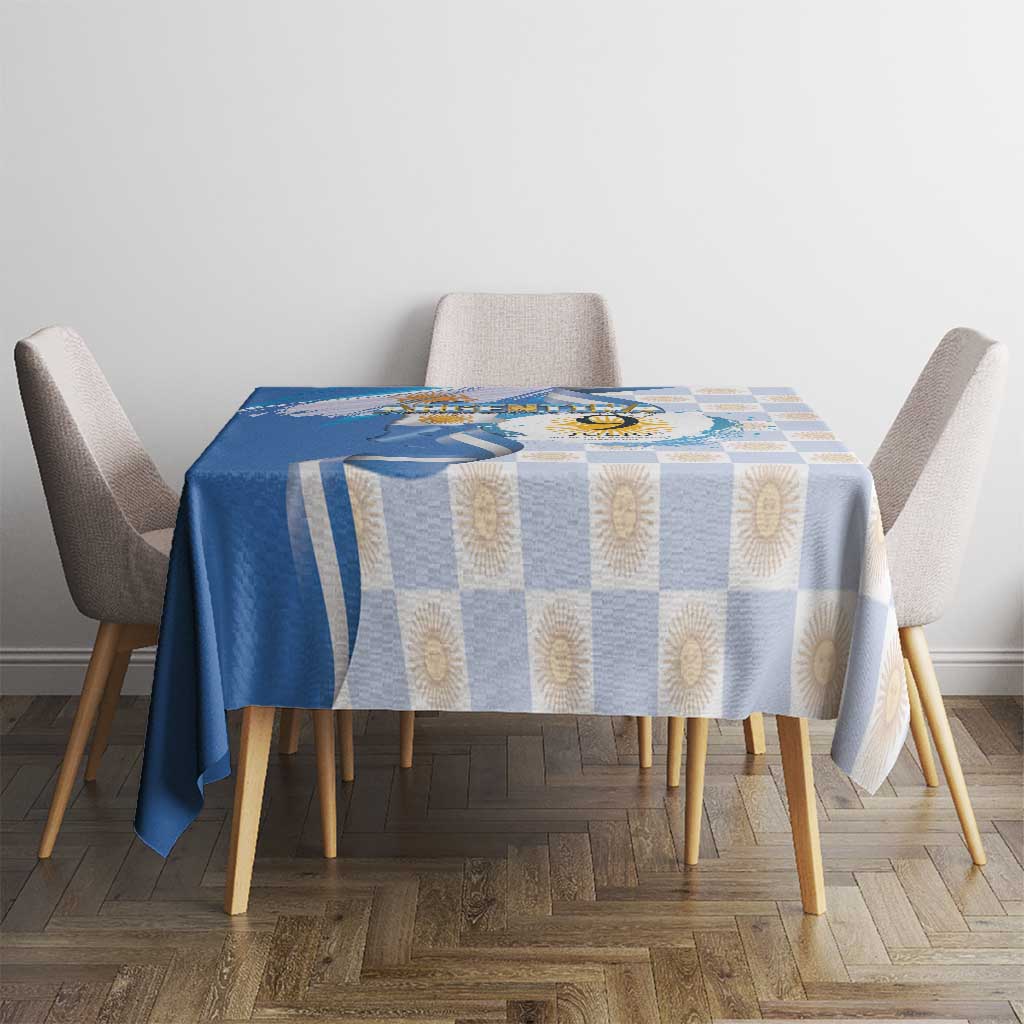 Argentina Independence Day Tablecloth - Día de la Independencia Brush and Grunge Style