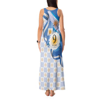 Argentina Independence Day Tank Maxi Dress - Día de la Independencia Brush and Grunge Style