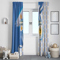 Argentina Independence Day Window Curtain - Día de la Independencia Brush and Grunge Style