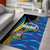 Bahamas Independence Day Area Rug National Flag Style with Blue Marlin and Emblem