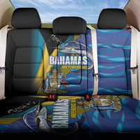 Bahamas Independence Day Back Car Seat Cover National Flag Style with Blue Marlin and Emblem