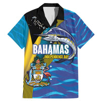 Bahamas Independence Day Family Matching Mermaid Dress and Hawaiian Shirt National Flag Style with Blue Marlin and Emblem