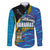 Bahamas Independence Day Family Matching Summer Maxi Dress and Hawaiian Shirt National Flag Style with Blue Marlin and Emblem