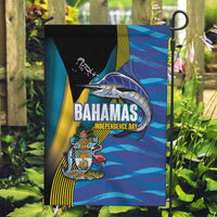 Bahamas Independence Day Garden Flag National Flag Style with Blue Marlin and Emblem