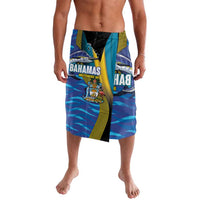Bahamas Independence Day Lavalava National Flag Style with Blue Marlin and Emblem