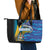 Bahamas Independence Day Leather Tote Bag National Flag Style with Blue Marlin and Emblem