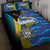 Bahamas Independence Day Quilt Bed Set National Flag Style with Blue Marlin and Emblem