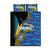 Bahamas Independence Day Quilt Bed Set National Flag Style with Blue Marlin and Emblem