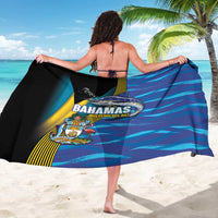 Bahamas Independence Day Sarong National Flag Style with Blue Marlin and Emblem