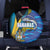 Bahamas Independence Day Spare Tire Cover National Flag Style with Blue Marlin and Emblem