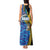 Bahamas Independence Day Tank Maxi Dress National Flag Style with Blue Marlin and Emblem
