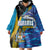 Bahamas Independence Day Wearable Blanket Hoodie National Flag Style with Blue Marlin and Emblem