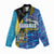 Bahamas Independence Day Women Casual Shirt National Flag Style with Blue Marlin and Emblem