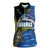 Bahamas Independence Day Women Sleeveless Polo Shirt National Flag Style with Blue Marlin and Emblem