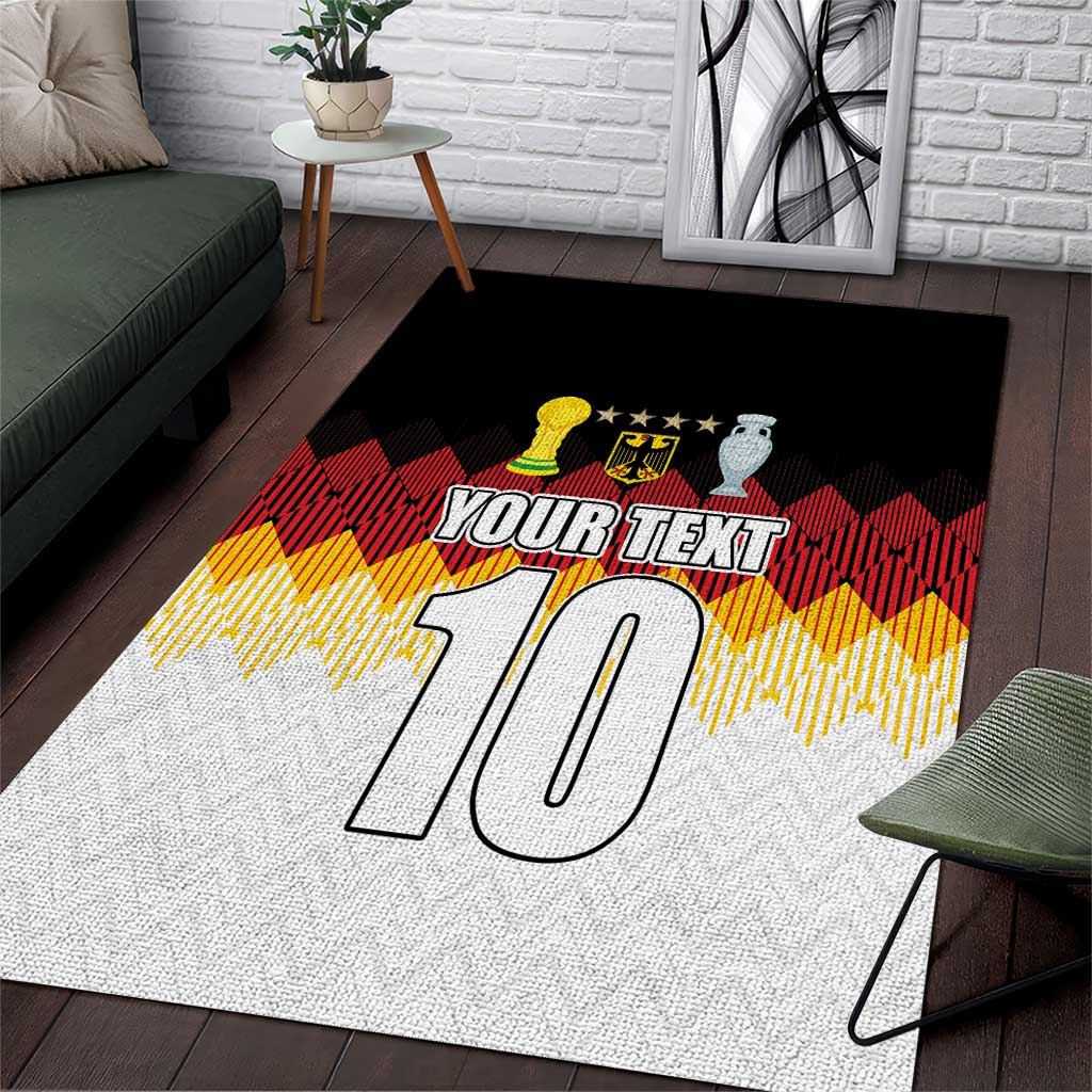 Custom Germany Football Area Rug Die Mannschaft Championship Titles World and Euro - Wonder Print Shop