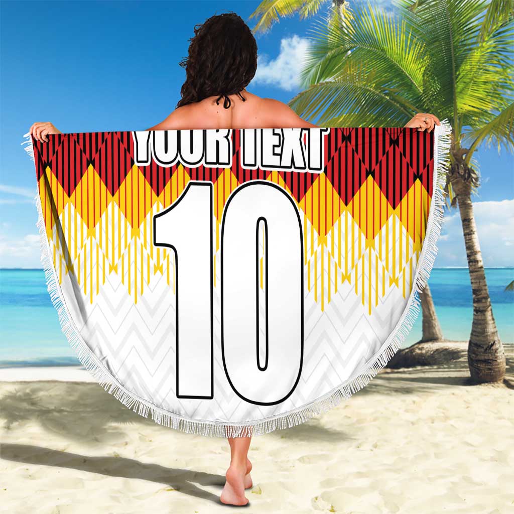 Custom Germany Football Beach Blanket Die Mannschaft Championship Titles World and Euro - Wonder Print Shop
