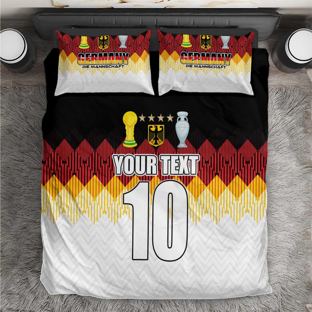 Custom Germany Football Bedding Set Die Mannschaft Championship Titles World and Euro - Wonder Print Shop