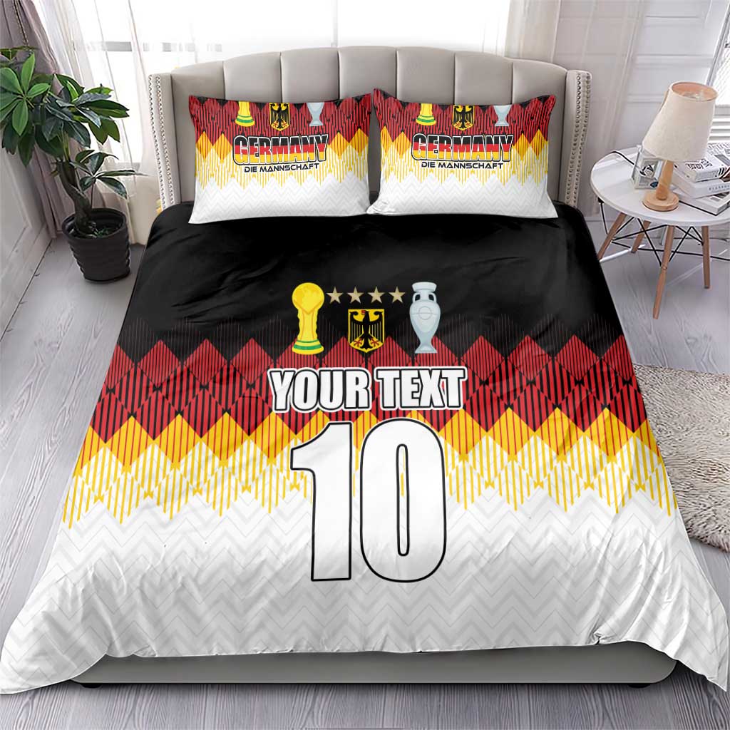 Custom Germany Football Bedding Set Die Mannschaft Championship Titles World and Euro - Wonder Print Shop