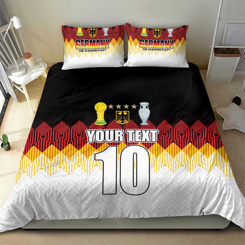 Custom Germany Football Bedding Set Die Mannschaft Championship Titles World and Euro - Wonder Print Shop