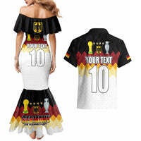 Custom Germany Football Couples Matching Mermaid Dress and Hawaiian Shirt Die Mannschaft Championship Titles World and Euro - Wonder Print Shop