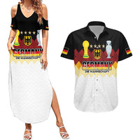 Custom Germany Football Couples Matching Summer Maxi Dress and Hawaiian Shirt Die Mannschaft Championship Titles World and Euro - Wonder Print Shop