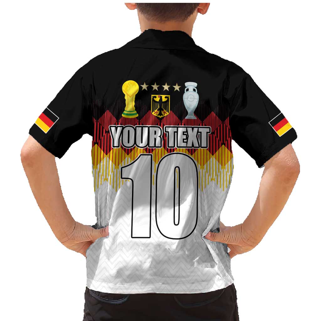 Custom Germany Football Family Matching Mermaid Dress and Hawaiian Shirt Die Mannschaft Championship Titles World and Euro - Wonder Print Shop