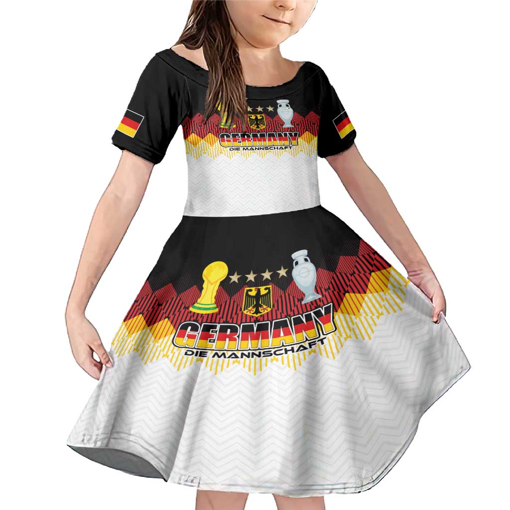 Custom Germany Football Family Matching Mermaid Dress and Hawaiian Shirt Die Mannschaft Championship Titles World and Euro - Wonder Print Shop