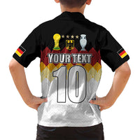 Custom Germany Football Family Matching Off Shoulder Maxi Dress and Hawaiian Shirt Die Mannschaft Championship Titles World and Euro - Wonder Print Shop