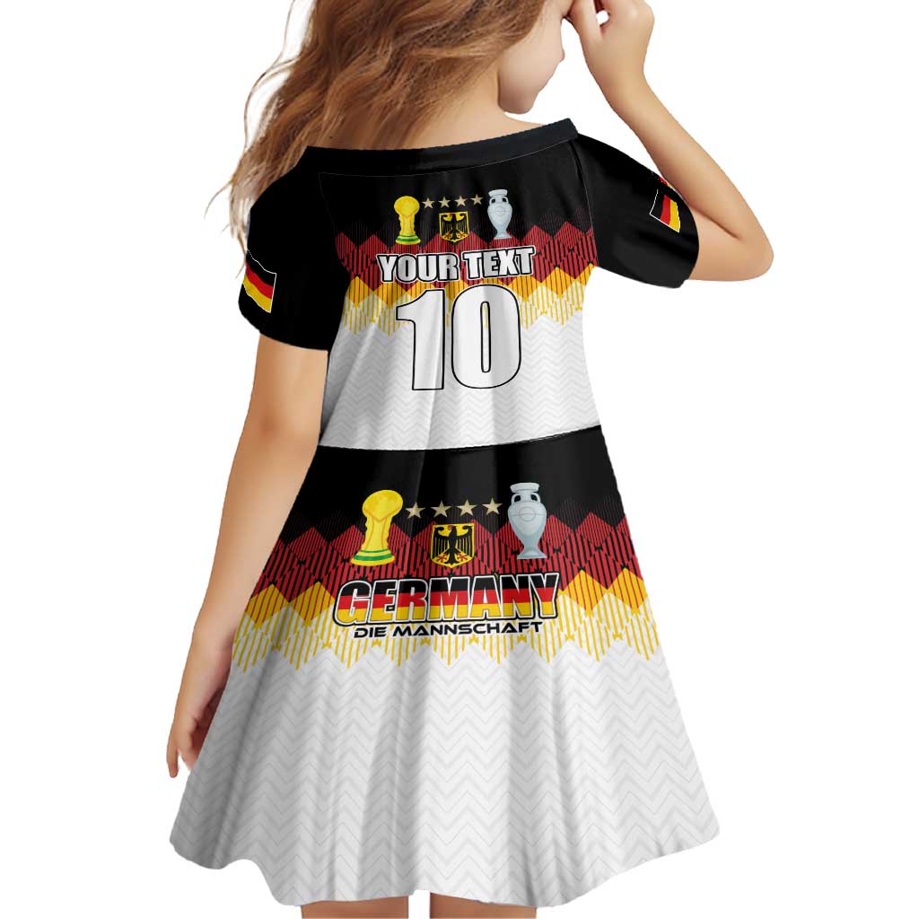 Custom Germany Football Family Matching Off Shoulder Maxi Dress and Hawaiian Shirt Die Mannschaft Championship Titles World and Euro - Wonder Print Shop