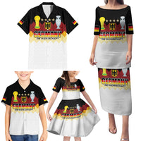 Custom Germany Football Family Matching Puletasi and Hawaiian Shirt Die Mannschaft Championship Titles World and Euro - Wonder Print Shop