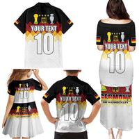 Custom Germany Football Family Matching Puletasi and Hawaiian Shirt Die Mannschaft Championship Titles World and Euro - Wonder Print Shop