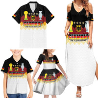 Custom Germany Football Family Matching Summer Maxi Dress and Hawaiian Shirt Die Mannschaft Championship Titles World and Euro - Wonder Print Shop
