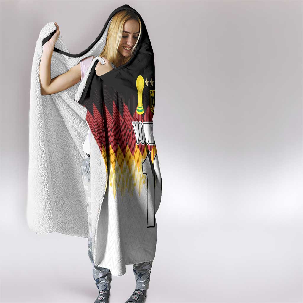 Custom Germany Football Hooded Blanket Die Mannschaft Championship Titles World and Euro