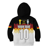 Custom Germany Football Kid Hoodie Die Mannschaft Championship Titles World and Euro - Wonder Print Shop