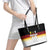 Custom Germany Football Leather Tote Bag Die Mannschaft Championship Titles World and Euro - Wonder Print Shop