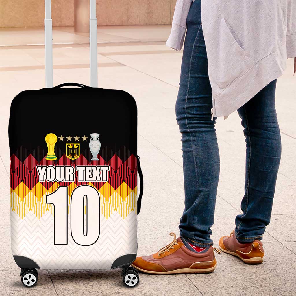 Custom Germany Football Luggage Cover Die Mannschaft Championship Titles World and Euro - Wonder Print Shop
