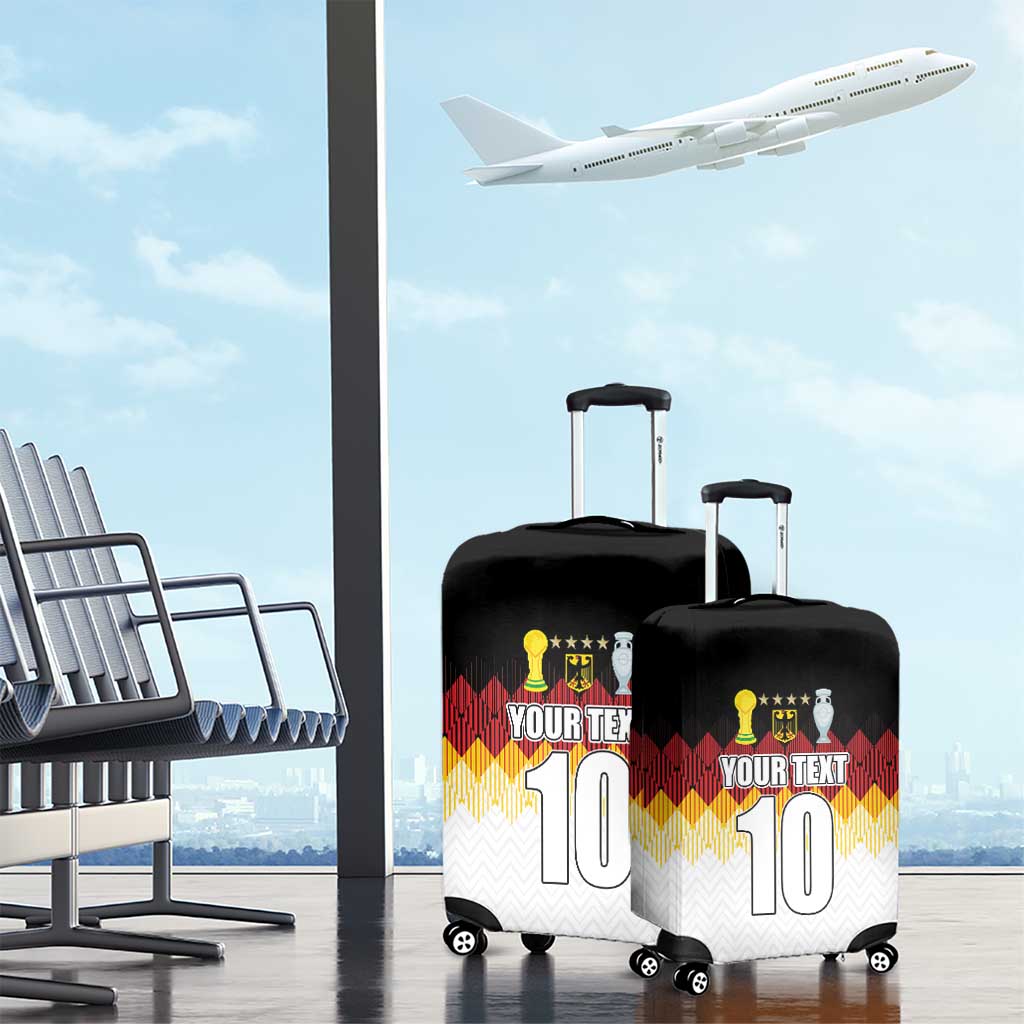 Custom Germany Football Luggage Cover Die Mannschaft Championship Titles World and Euro - Wonder Print Shop