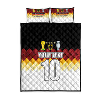 Custom Germany Football Quilt Bed Set Die Mannschaft Championship Titles World and Euro - Wonder Print Shop