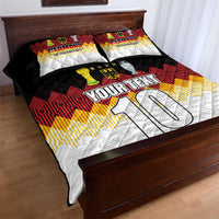Custom Germany Football Quilt Bed Set Die Mannschaft Championship Titles World and Euro - Wonder Print Shop