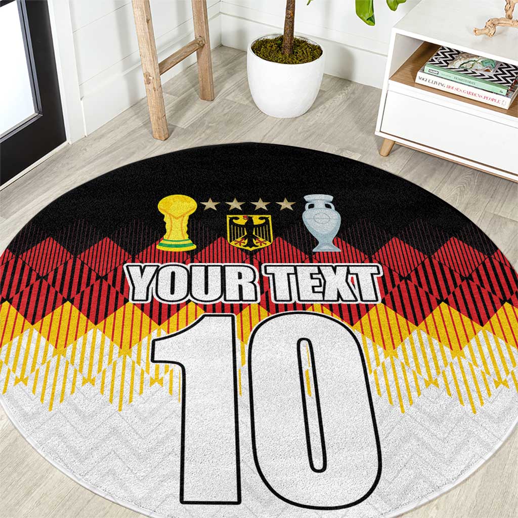 Custom Germany Football Round Carpet Die Mannschaft Championship Titles World and Euro