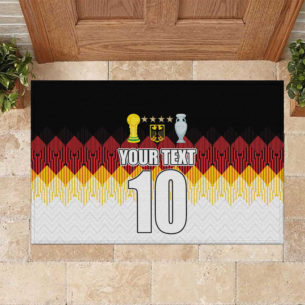 Custom Germany Football Rubber Doormat Die Mannschaft Championship Titles World and Euro - Wonder Print Shop