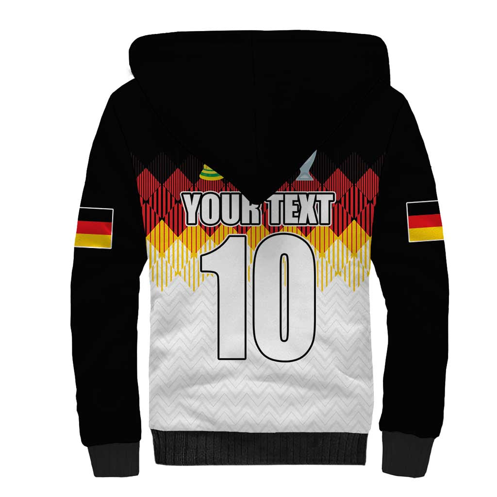 Custom Germany Football Sherpa Hoodie Die Mannschaft Championship Titles World and Euro - Wonder Print Shop
