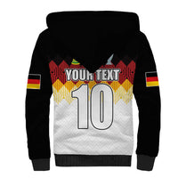 Custom Germany Football Sherpa Hoodie Die Mannschaft Championship Titles World and Euro - Wonder Print Shop
