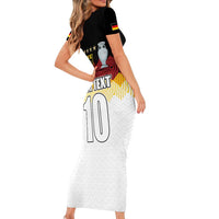Custom Germany Football Short Sleeve Bodycon Dress Die Mannschaft Championship Titles World and Euro - Wonder Print Shop