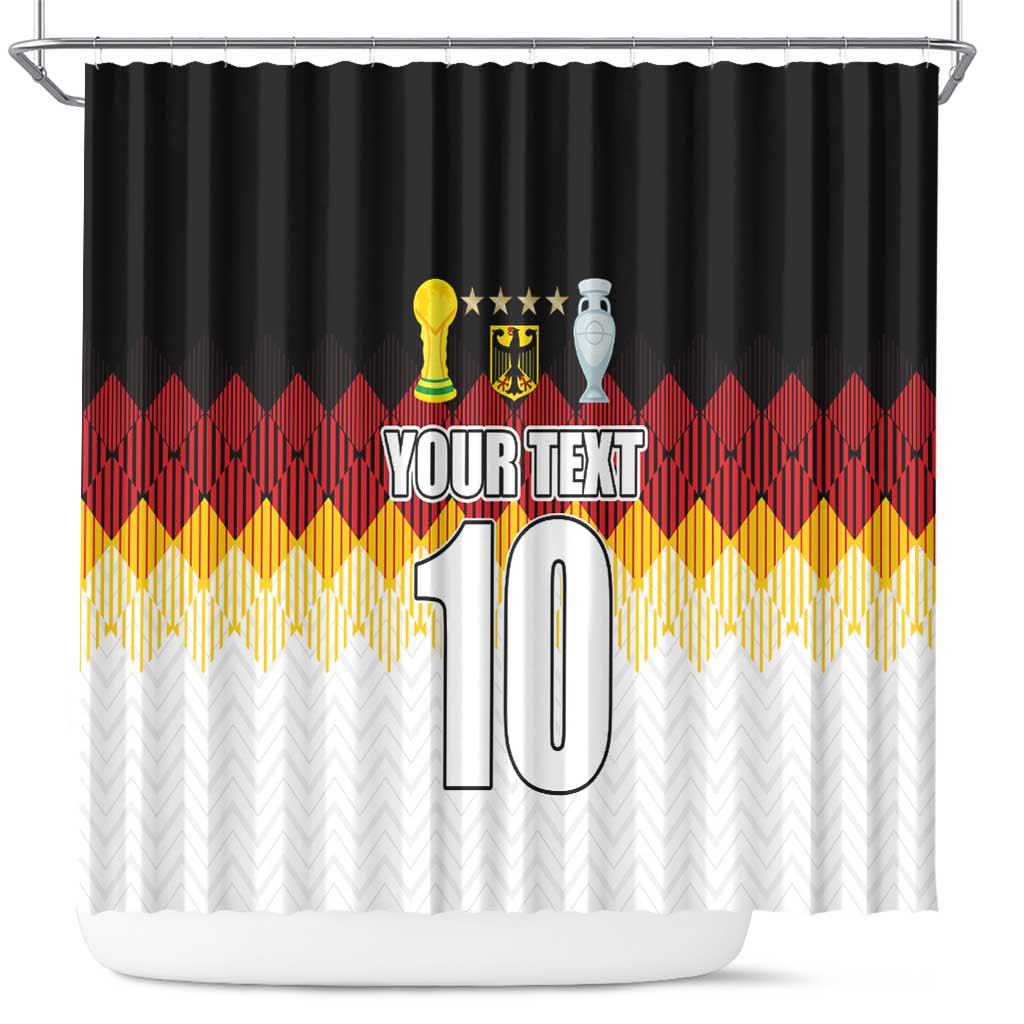 Custom Germany Football Shower Curtain Die Mannschaft Championship Titles World and Euro
