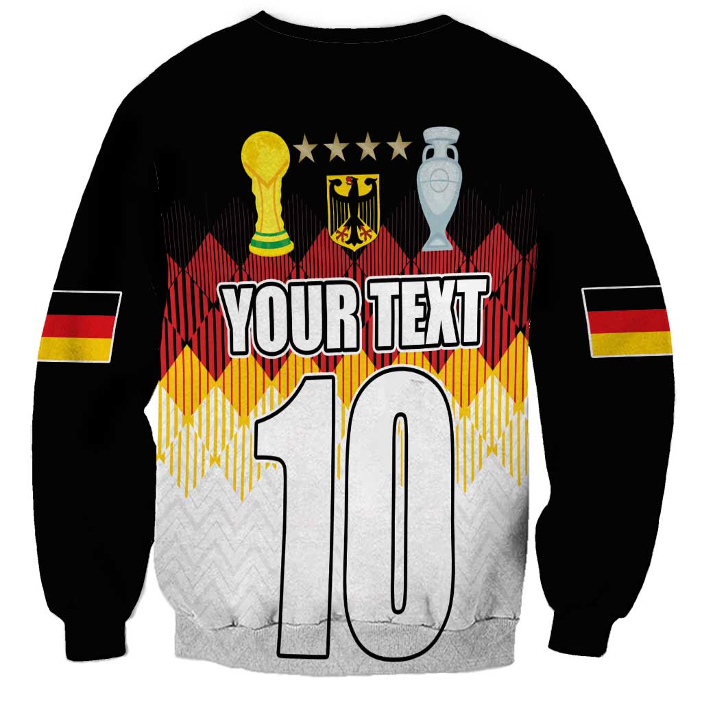 Custom Germany Football Sweatshirt Die Mannschaft Championship Titles World and Euro - Wonder Print Shop