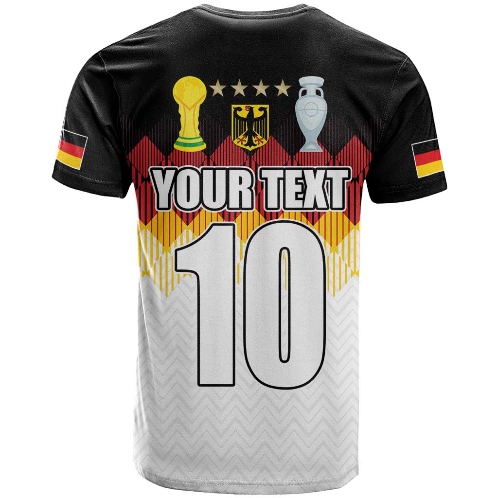Custom Germany Football T Shirt Die Mannschaft Championship Titles World and Euro - Wonder Print Shop