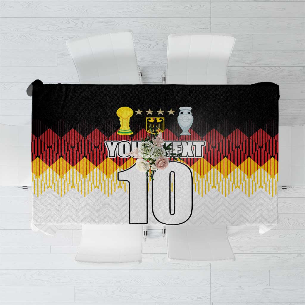 Custom Germany Football Tablecloth Die Mannschaft Championship Titles World and Euro - Wonder Print Shop